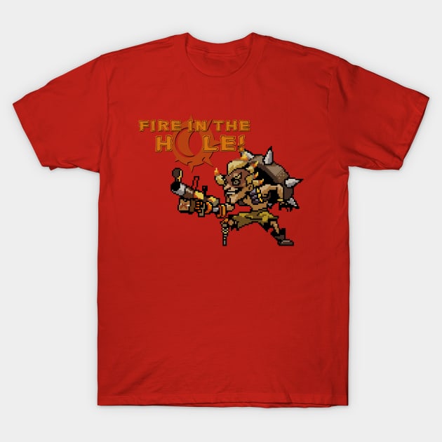 Overwatch - 16-Bit Junkrat Quote T-Shirt by wyckedguitarist